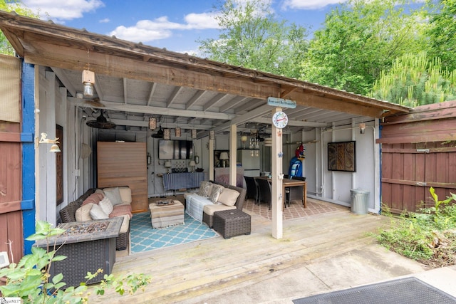 298 Stamey Valley Rd, Travelers Rest, SC 29690 - view of patio / terrace with a deck and an outdoor hangout area