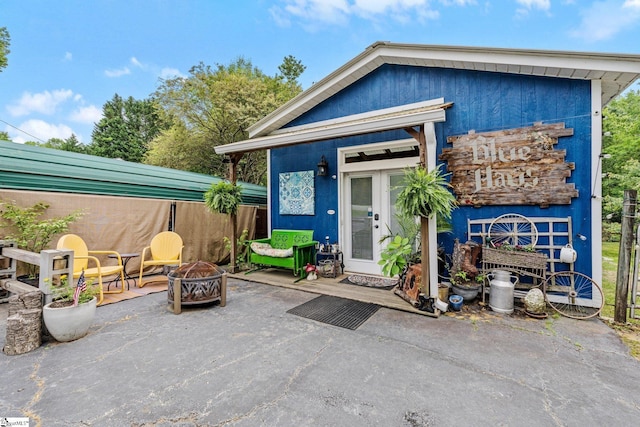 298 Stamey Valley Rd, Travelers Rest, SC 29690 - view of outdoor structure with a fire pit and french doors