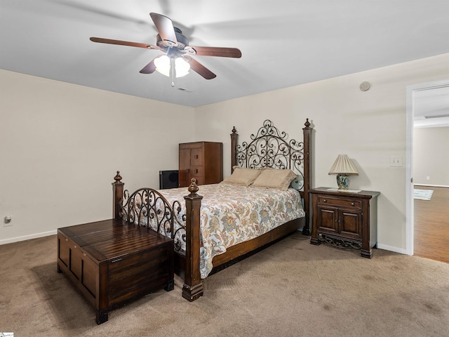 112 Scruggs Ln, Gaffney, SC 29341 - carpeted bedroom featuring baseboards and ceiling fan
