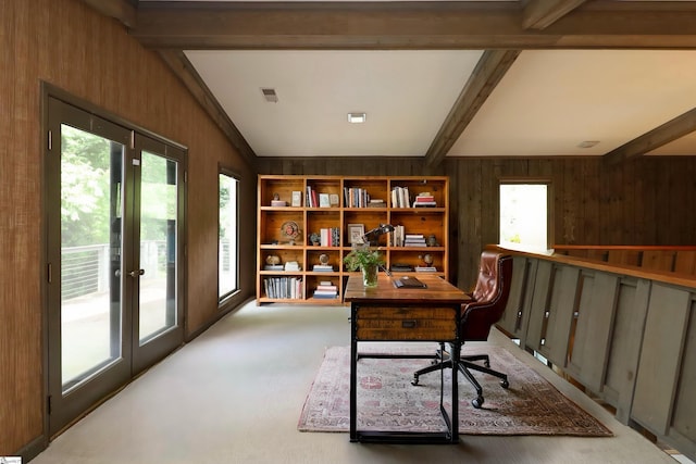 212 Middleton Shores Dr, Anderson, SC 29621 - office space featuring wood walls and carpet
