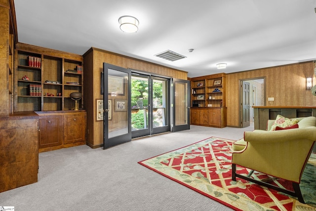 212 Middleton Shores Dr, Anderson, SC 29621 - living area with wooden walls and carpet floors