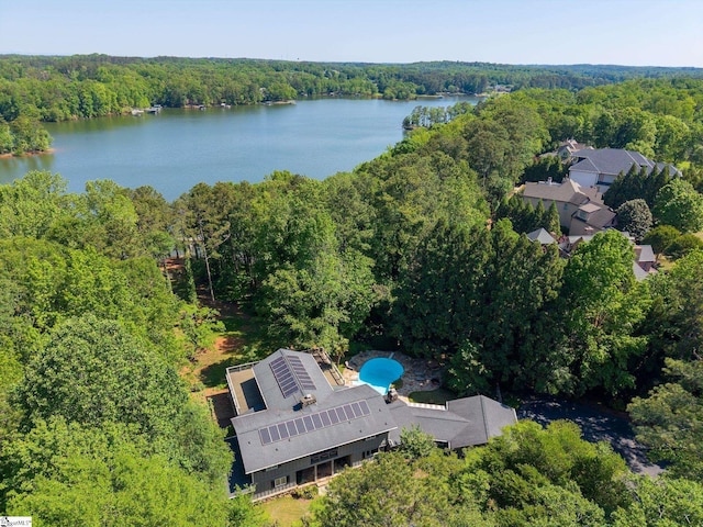 212 Middleton Shores Dr, Anderson, SC 29621 - aerial view of a heavily wooded area and a nearby body of water