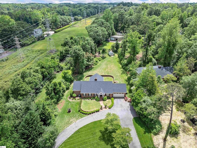 1076 Woodburn Rd, Spartanburg, SC 29302 - aerial view of property and surrounding area with a forest