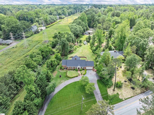 1076 Woodburn Rd, Spartanburg, SC 29302 - aerial view of property and surrounding area featuring a forest