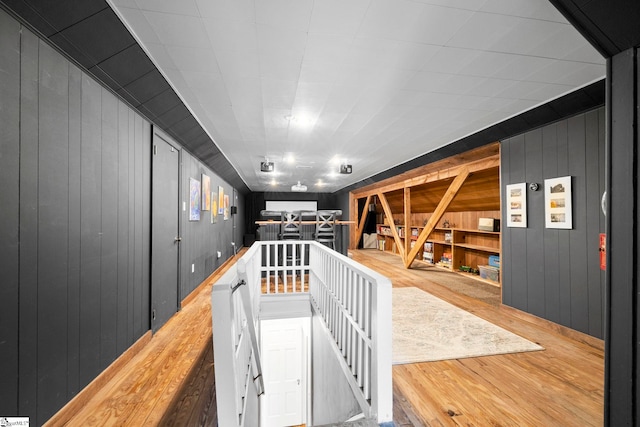 201 W Arlington Ave, Greer, SC 29650 - corridor featuring wood walls and wood finished floors