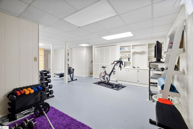 201 W Arlington Ave, Greer, SC 29650 - workout area with a paneled ceiling