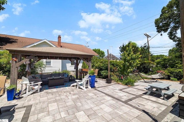 201 W Arlington Ave, Greer, SC 29650 - view of patio / terrace with an outdoor hangout area and a gazebo