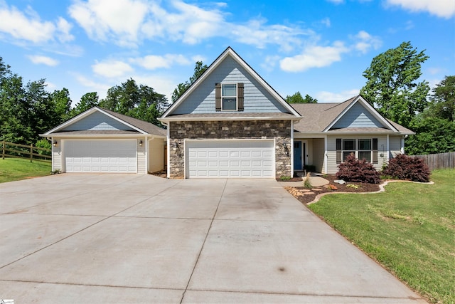 45 Lake Harbor Ct, Greer, SC 29651 - view of front of home with concrete driveway and stone siding
