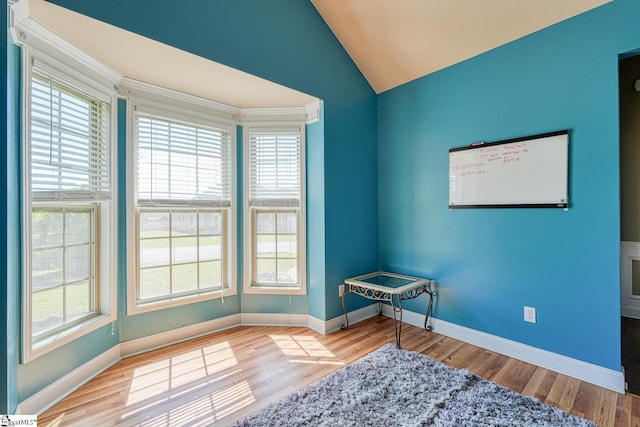 202 Buxton Ct, Easley, SC 29642 - unfurnished room featuring lofted ceiling, wood finished floors, and baseboards