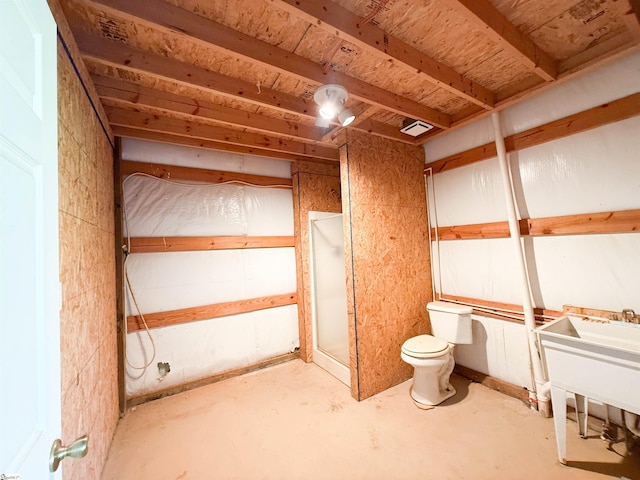 6050 Cross Anchor Rd, Enoree, SC 29335 - full bathroom featuring toilet and unfinished concrete flooring