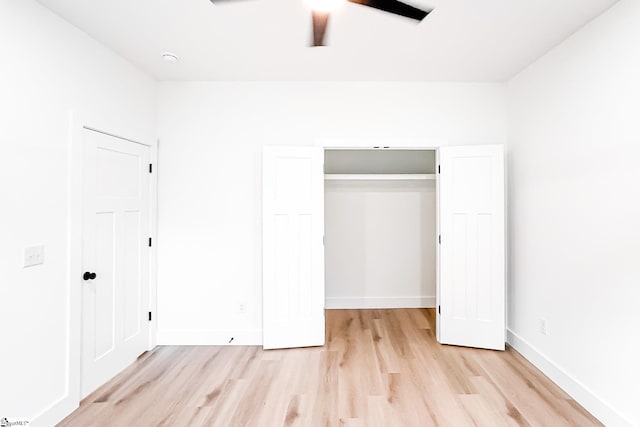 1623 Fairfield Rd, Chesnee, SC 29323 - unfurnished bedroom featuring light wood-type flooring, a closet, baseboards, and a spacious closet