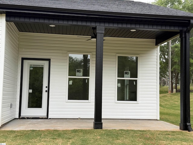1623 Fairfield Rd, Chesnee, SC 29323 - property entrance featuring a shingled roof and a yard