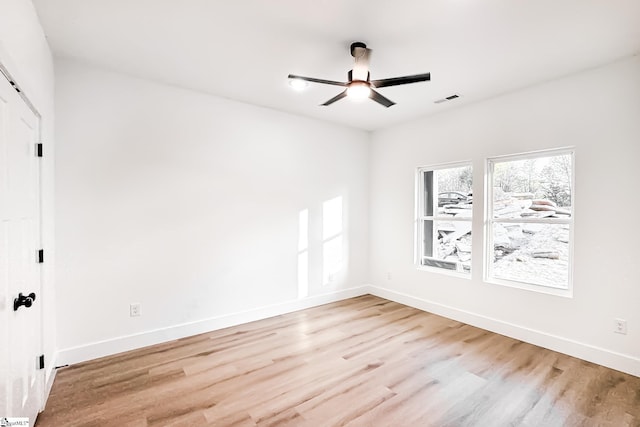 136 Susans Rd, Gaffney, SC 29341 - empty room featuring a ceiling fan, light wood-style flooring, and baseboards