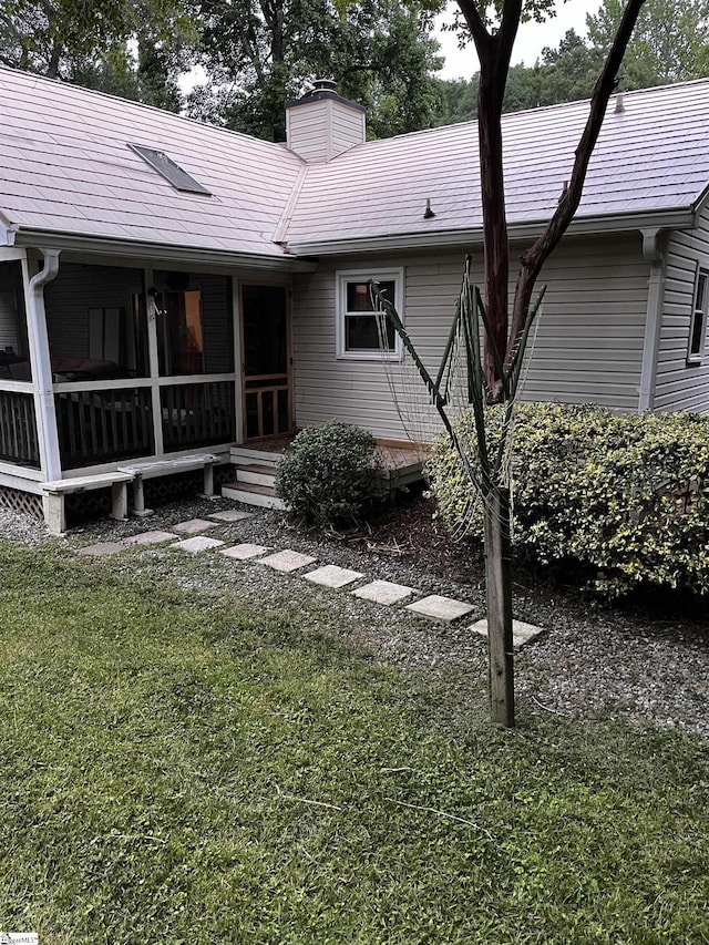 106 Stonegate Ct, Simpsonville, SC 29681 - back of property with a chimney and a yard