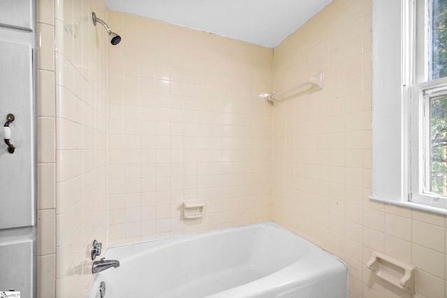 202 E Green St, Iva, SC 29655 - bathroom with shower / washtub combination and tile walls