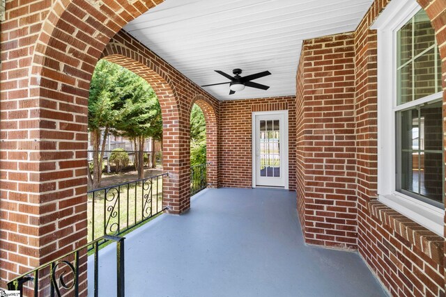 202 E Green St, Iva, SC 29655 - view of patio with ceiling fan