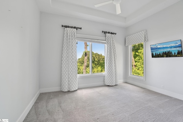 1110 Mountain Summit Rd, Travelers Rest, SC 29690 - carpeted empty room with baseboards, ceiling fan, and a raised ceiling