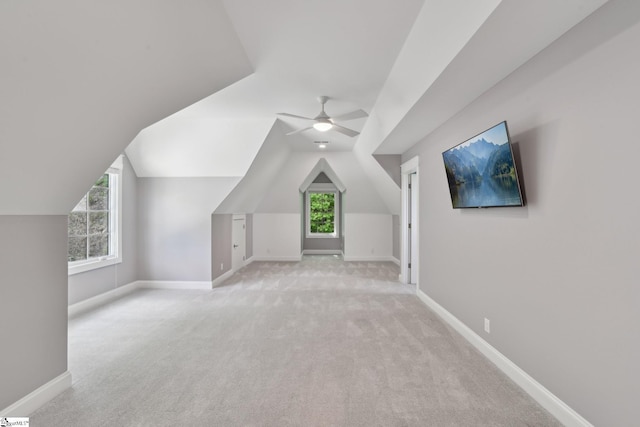 1110 Mountain Summit Rd, Travelers Rest, SC 29690 - bonus room with carpet, a ceiling fan, baseboards, and lofted ceiling