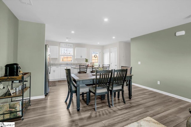 275 Ralston Rd, Greer, SC 29651 - dining space featuring light wood finished floors, baseboards, and recessed lighting