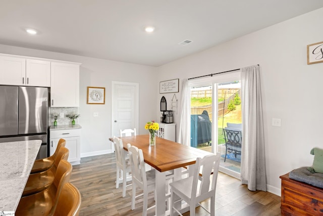 1019 Appalachian Dr, Moore, SC 29369 - dining room with light wood finished floors, recessed lighting, and baseboards
