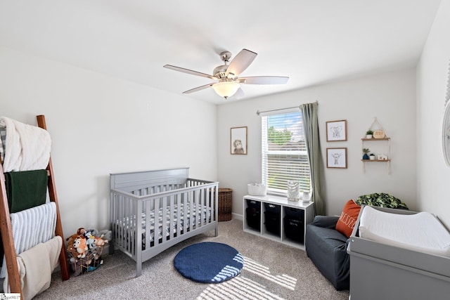 1019 Appalachian Dr, Moore, SC 29369 - carpeted bedroom with a nursery area and ceiling fan