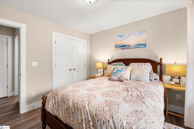 101 Sunrise Rd, Spartanburg, SC 29302 - bedroom with wood finished floors, a closet, and baseboards