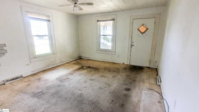 104 Albert St, Greer, SC 29651 - carpeted entrance foyer featuring plenty of natural light and ceiling fan