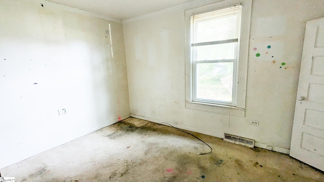 104 Albert St, Greer, SC 29651 - unfurnished room featuring concrete flooring and ornamental molding