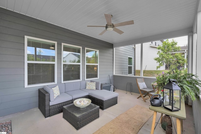 113 Marshfield Trl, Simpsonville, SC 29680 - view of patio / terrace featuring ceiling fan and an outdoor living space
