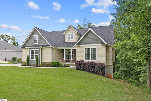 116 Woodstone Dr, Easley, SC 29642 - craftsman-style house with a front yard and roof with shingles