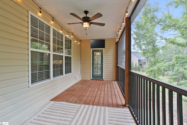 116 Woodstone Dr, Easley, SC 29642 - wooden terrace with a ceiling fan