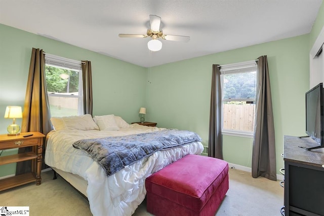 469 Royal Oak Dr, Spartanburg, SC 29302 - bedroom with light colored carpet and a ceiling fan