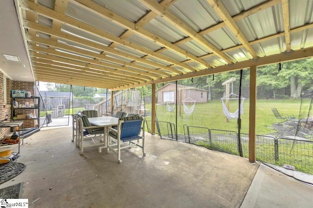 469 Royal Oak Dr, Spartanburg, SC 29302 - sunroom / solarium featuring outdoor dining area