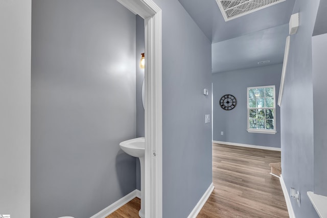 470 Canewood Pl, Mauldin, SC 29662 - hallway with wood finished floors and baseboards