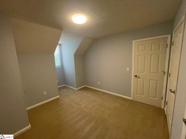 1002 Still Holllow Ln, Taylors, SC 29687 - bonus room with carpet flooring, lofted ceiling, baseboards, and a textured ceiling