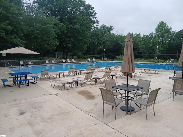 1002 Still Holllow Ln, Taylors, SC 29687 - community pool featuring view of wooded area and a patio