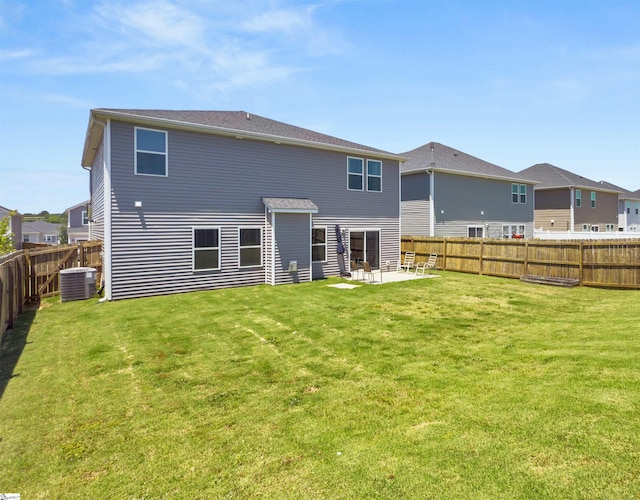 6 Shorncliffe Rd, Simpsonville, SC 29680 - back of property featuring central air condition unit, a patio, and a residential view
