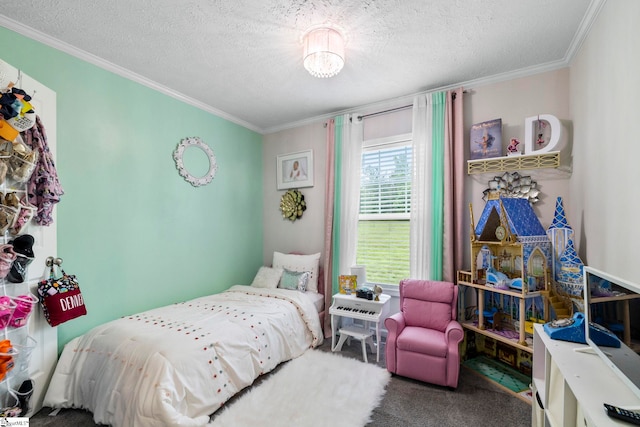 105 Penson Rd, Honea Path, SC 29654 - carpeted bedroom featuring ornamental molding and a textured ceiling
