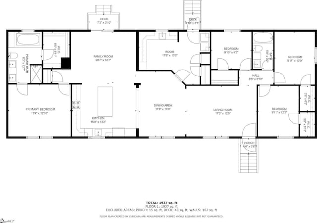 105 Penson Rd, Honea Path, SC 29654 - property floor plan