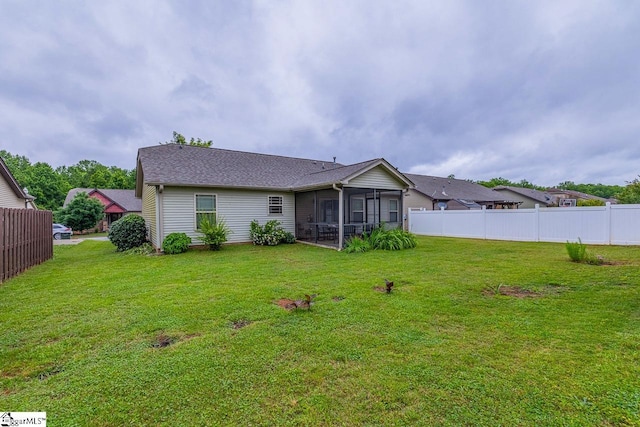 653 Chartwell Dr, Greer, SC 29650 - rear view of house featuring a sunroom
