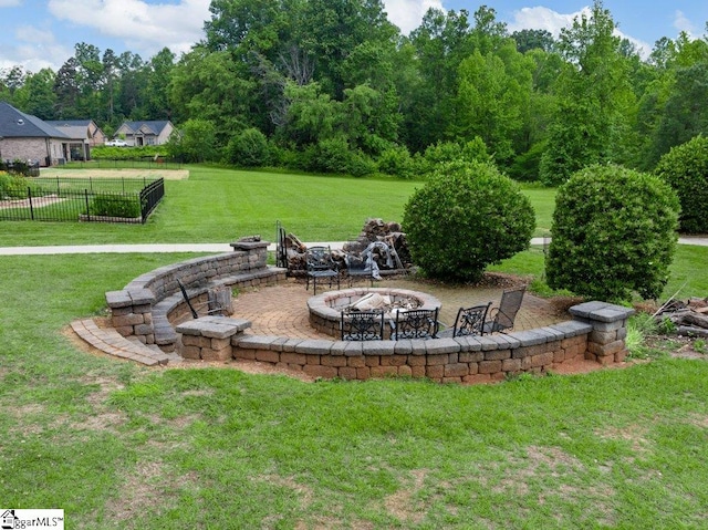 115 Harbor Master Ln, Taylors, SC 29687 - view of yard with an outdoor fire pit