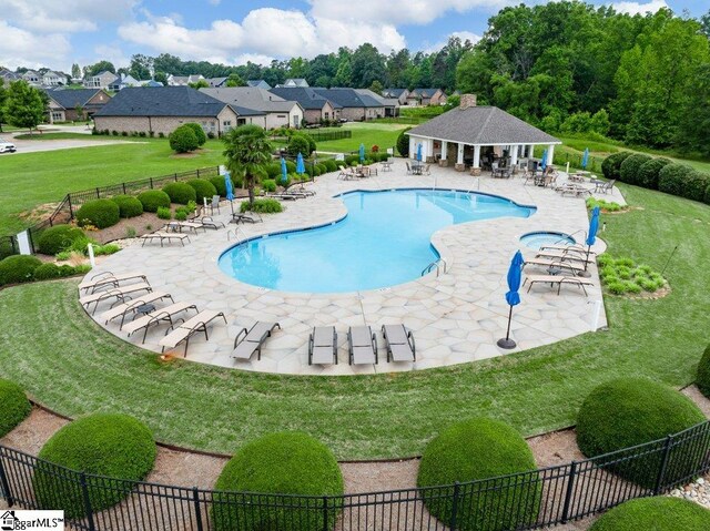 115 Harbor Master Ln, Taylors, SC 29687 - community pool with a patio and a residential view