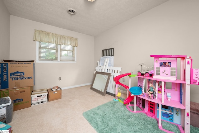 208 S Severn Cir, Easley, SC 29642 - rec room featuring carpet, a textured ceiling, and baseboards
