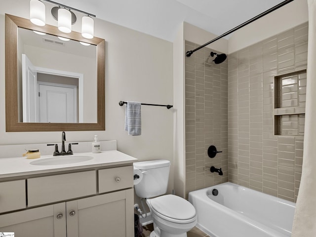 4427 Storehouse Run, Boiling Springs, SC 29316 - bathroom featuring vanity, shower / bath combination with curtain, and toilet