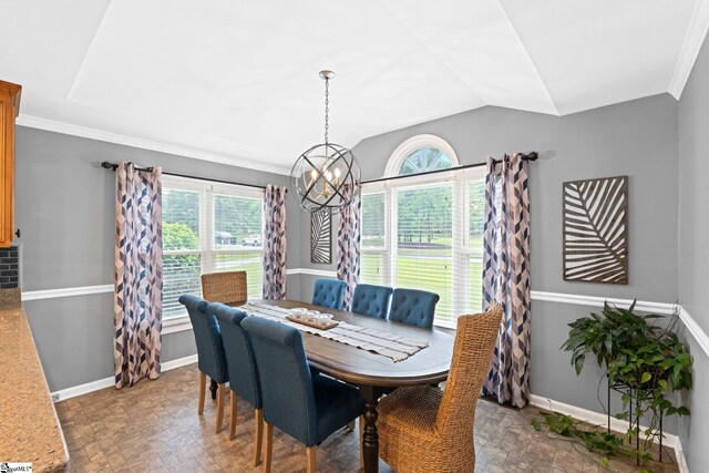 8 Nigh Oak Trce, Greer, SC 29651 - dining space with plenty of natural light, baseboards, and lofted ceiling