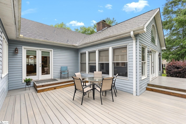8 Nigh Oak Trce, Greer, SC 29651 - wooden terrace featuring french doors and outdoor dining area