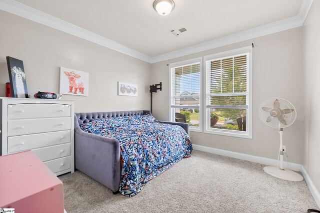 305 Kellen Ct, Duncan, SC 29334 - carpeted bedroom with ornamental molding and baseboards