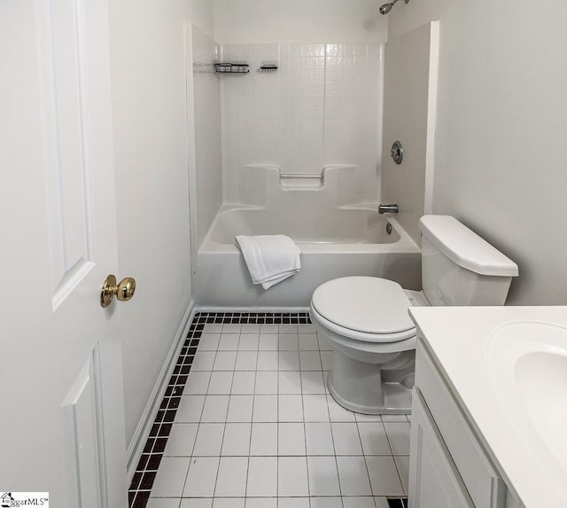 19 Hartwell Dr, Simpsonville, SC 29681 - bathroom featuring toilet, vanity, shower / washtub combination, and tile patterned floors