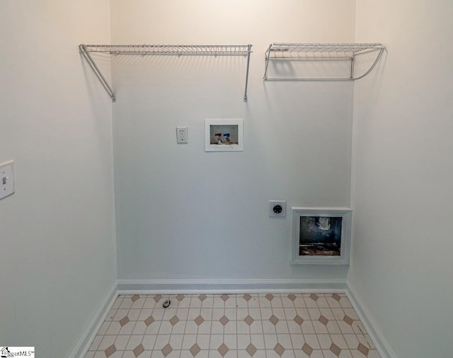 19 Hartwell Dr, Simpsonville, SC 29681 - washroom featuring hookup for an electric dryer, washer hookup, baseboards, and light flooring