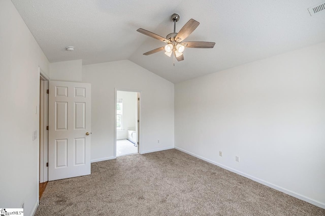 19 Hartwell Dr, Simpsonville, SC 29681 - unfurnished bedroom featuring carpet, lofted ceiling, baseboards, and ceiling fan